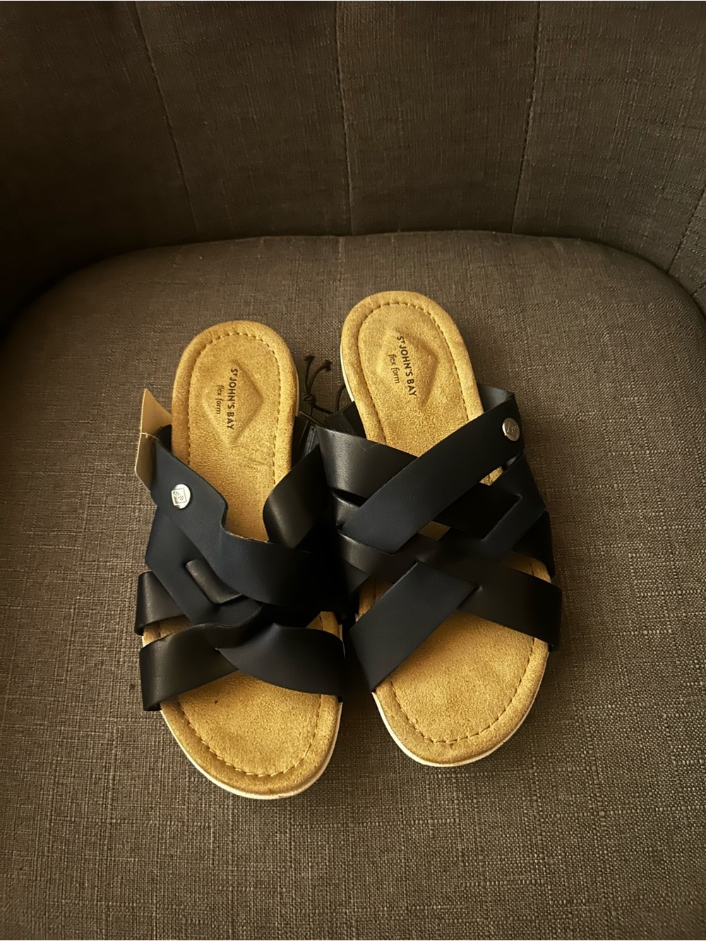 Women’s St. John’s Bay black sandal size 8 1/2 new